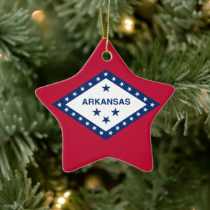 Adorno De Cerámica Bandera de Arkansas