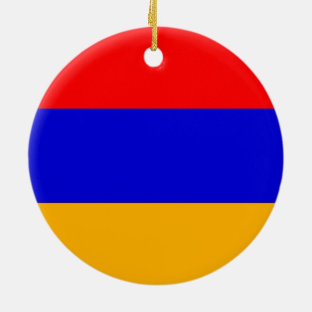 Adorno De Cerámica Bandera de Armenia (Atrás)
