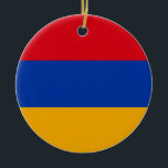 Adorno De Cerámica Bandera de Armenia<br><div class="desc">Bandera de Armenia</div>