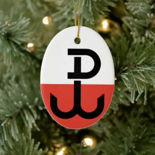 Adorno De Cerámica Bandera de Armia Krajowa