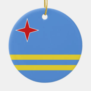 Adorno De Cerámica Bandera de Aruba