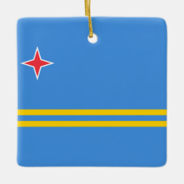 Adorno De Cerámica Bandera de Aruba