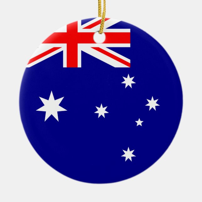 Adorno De Cerámica Bandera de Australia (Frente)