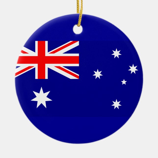 Adorno De Cerámica Bandera de Australia (Frente)