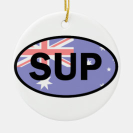 Adorno De Cerámica Bandera de Australia de Standup Paddleboard
