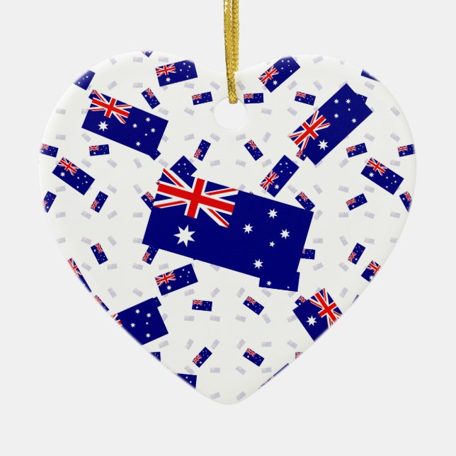 Adorno De Cerámica Bandera de Australia en múltiples capas (Frente)