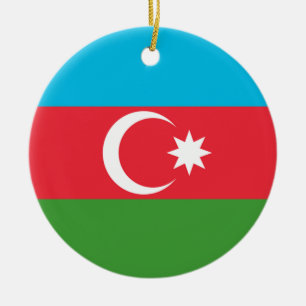Adorno De Cerámica Bandera de Azerbaiyán