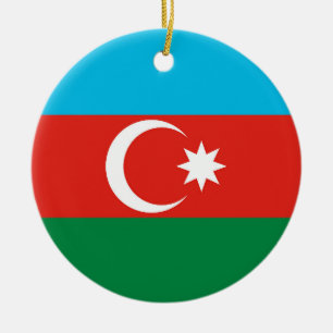 Adorno De Cerámica Bandera de Azerbaiyán