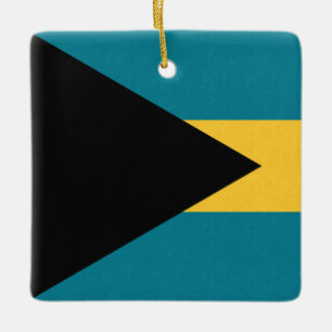 Adorno De Cerámica Bandera de Bahamas