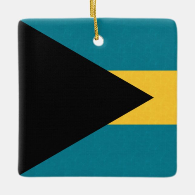 Adorno De Cerámica Bandera de Bahamas (Anverso)