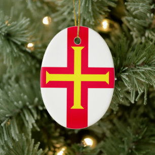 Adorno De Cerámica Bandera de Bailiwick de Guernsey (Reino Unido)