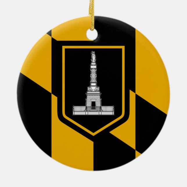 Adorno De Cerámica Bandera de Baltimore (Maryland, Estados Unidos) (Atrás)