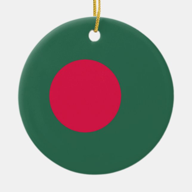 Adorno De Cerámica Bandera de Bangladesh (Frente)