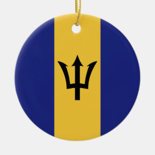 Adorno De Cerámica Bandera de Barbados