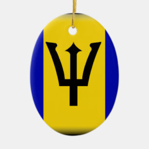 Adorno De Cerámica Bandera de Barbados