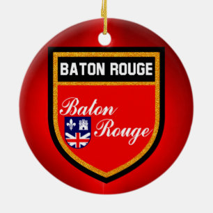 Adorno De Cerámica Bandera de Baton Rouge