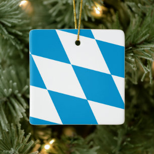 Adorno De Cerámica Bandera de Baviera, ALEMANIA