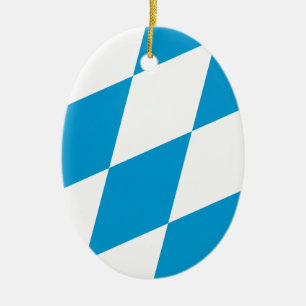 Adorno De Cerámica Bandera de Baviera, ALEMANIA