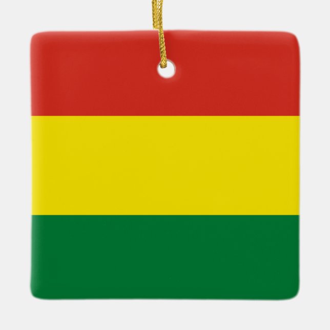 Adorno De Cerámica Bandera de Bolivia (Bolivia) (Anverso)
