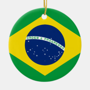 Adorno De Cerámica Bandera de Brasil