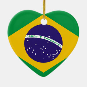 Adorno De Cerámica Bandera de Brasil