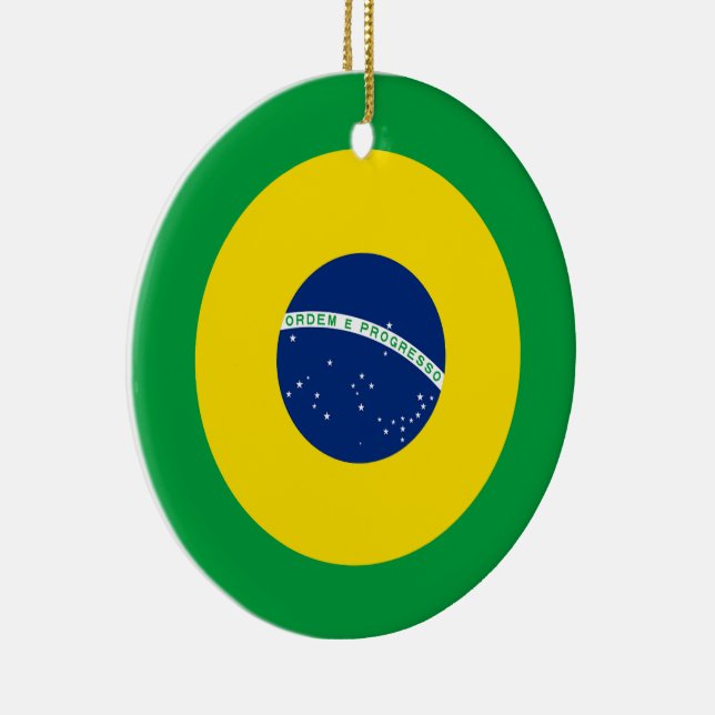Adorno De Cerámica Bandera de Brasil ondea bandera brasileña (Derecha)