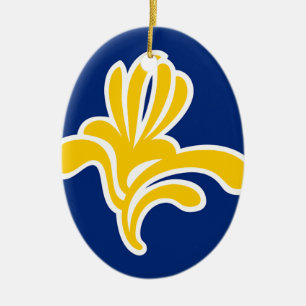 Adorno De Cerámica Bandera de Bruselas (Bélgica)
