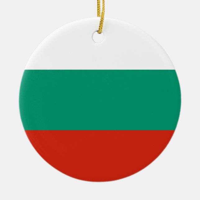 Adorno De Cerámica Bandera de Bulgaria (Frente)