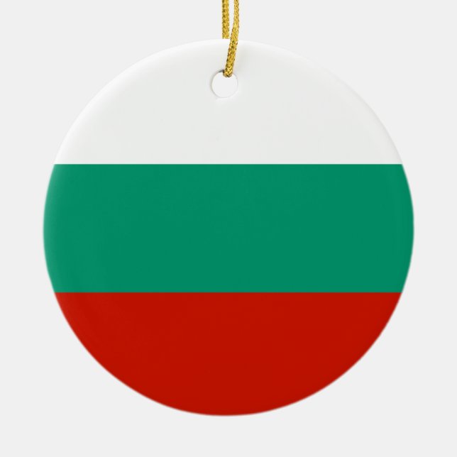 Adorno De Cerámica Bandera de Bulgaria (Frente)