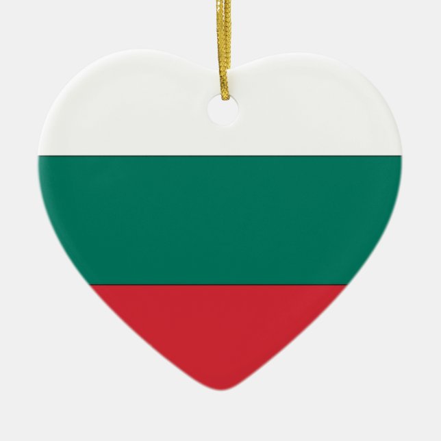 Adorno De Cerámica Bandera de Bulgaria (Frente)