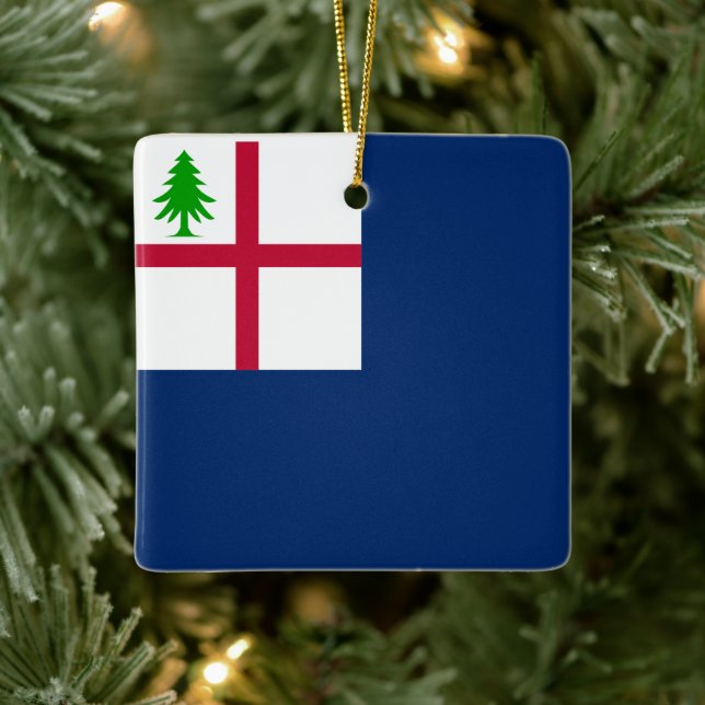 Adorno De Cerámica Bandera de Bunker Hill (Árbol)
