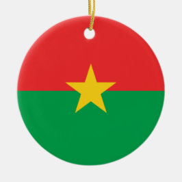 Adorno De Cerámica Bandera de Burkina Faso