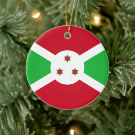 Adorno De Cerámica Bandera de Burundi