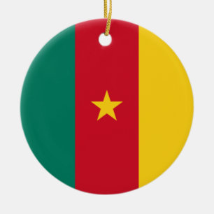 Adorno De Cerámica Bandera de Camerún