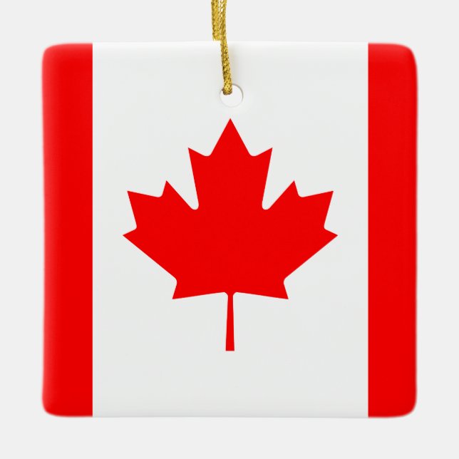Adorno De Cerámica Bandera de Canadá (Canadá) (Anverso)