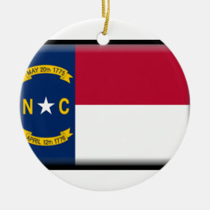 Adorno De Cerámica Bandera de Carolina del Norte