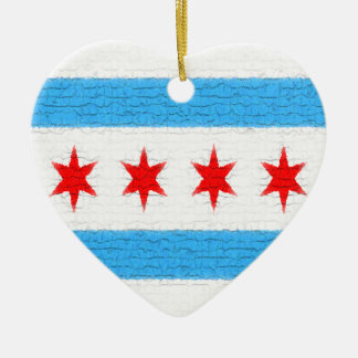 Adorno De Cerámica Bandera de Chicago