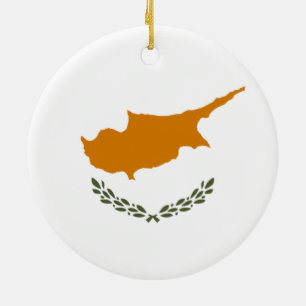 Adorno De Cerámica Bandera de Chipre (grecochipriota)