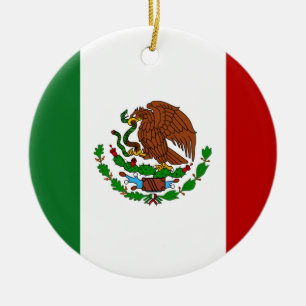 Adorno De Cerámica Bandera de Cinco de Mayo en México