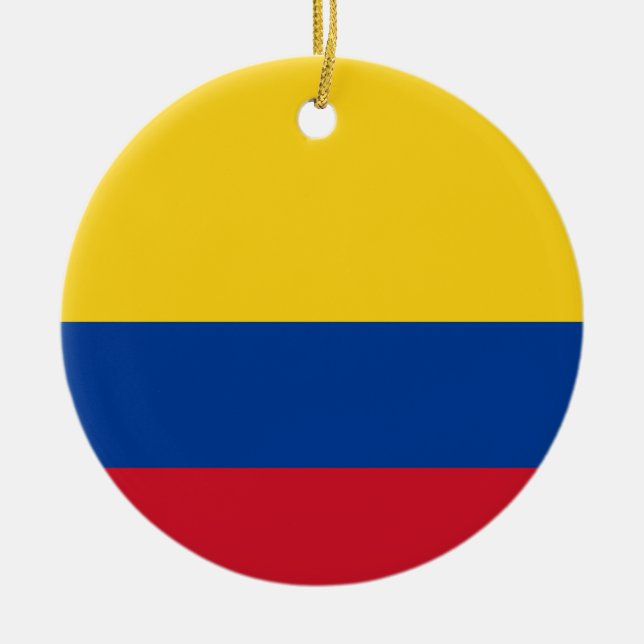 Adorno De Cerámica Bandera de Colombia (Frente)