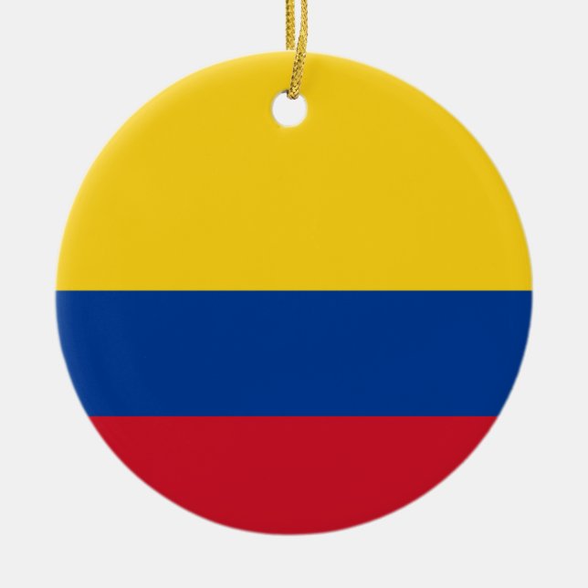 Adorno De Cerámica Bandera de Colombia (Frente)