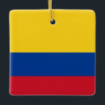 Adorno De Cerámica Bandera de Colombia (Colombia)<br><div class="desc">Productos de bandera mundial de personalizable - Por favor,  no dude en añadir su propio texto.</div>
