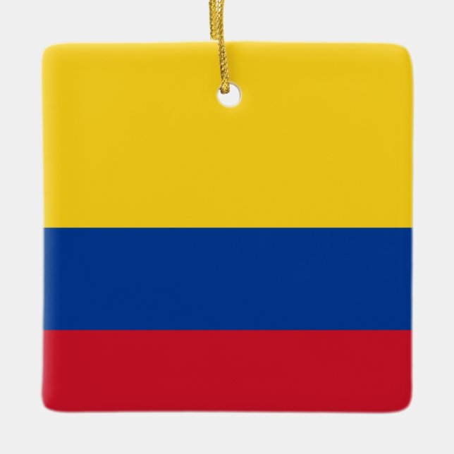 Adorno De Cerámica Bandera de Colombia (Colombia) (Anverso)