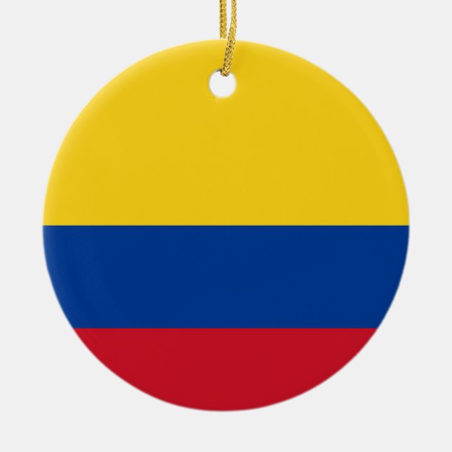 Adorno De Cerámica Bandera de Columbia, República de Colombia (Frente)
