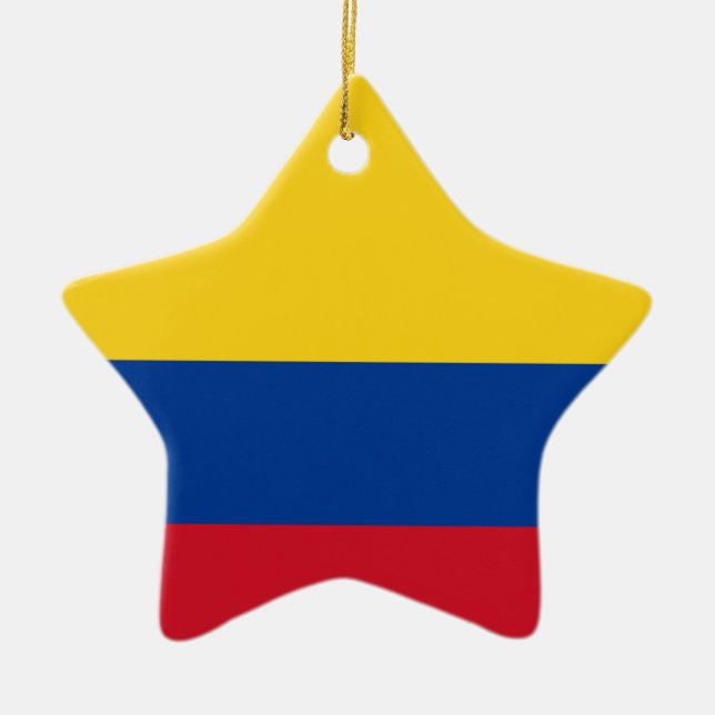 Adorno De Cerámica Bandera de Columbia, República de Colombia (Frente)