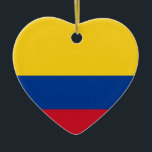 Adorno De Cerámica Bandera de Columbia, República de Colombia<br><div class="desc">Colombia, oficialmente la república de Colombia, es un país situado en el noroeste de Suramérica, confinado al noroeste por Panamá; al este por Venezuela y el Brasil; al sur por Ecuador y Perú; y comparte límites marítimos con Costa Rica, Nicaragua, Honduras, Jamaica, la República Dominicana y Haití. Es una república...</div>