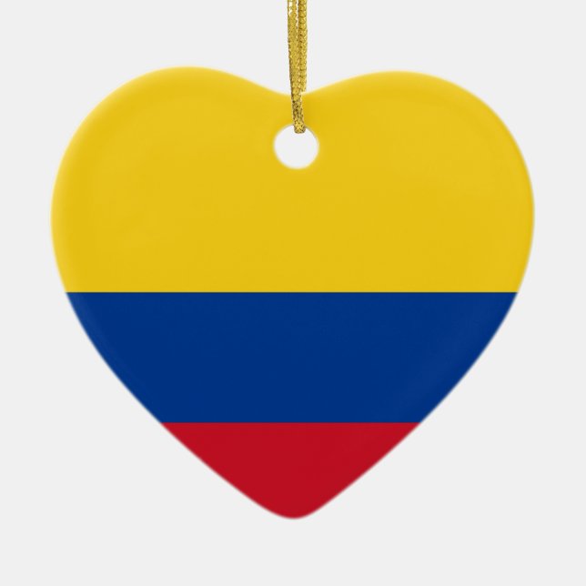 Adorno De Cerámica Bandera de Columbia, República de Colombia (Frente)