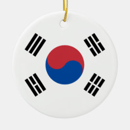 Adorno De Cerámica Bandera de Corea del Sur (ROK)
