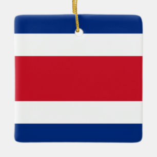 Adorno De Cerámica Bandera de Costa Rica