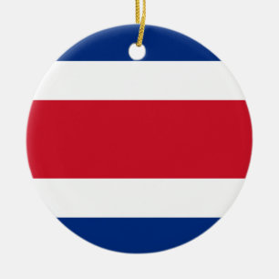Adorno De Cerámica Bandera de Costa Rica